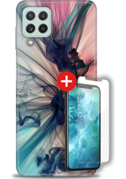 Samsung Galaxy A22 Hd Baskılı Kılıf + Mat Nano Ekran Koruyucu D (18) fiyatları