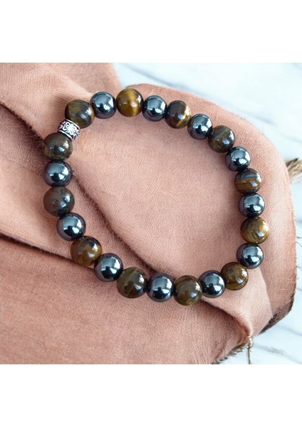 Doğal Taş Bileklik Kaplan Gözü Taşı Hematit Taşı Bileklik - Kaplan Gözü Taşı Hematit Taşı Anahtarlık Doğal Taş modelleri