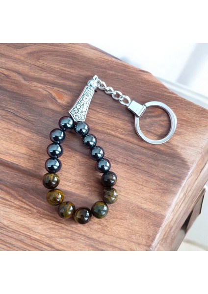 Doğal Taş Bileklik Kaplan Gözü Taşı Hematit Taşı Bileklik - Kaplan Gözü Taşı Hematit Taşı Anahtarlık Doğal Taş fırsatları