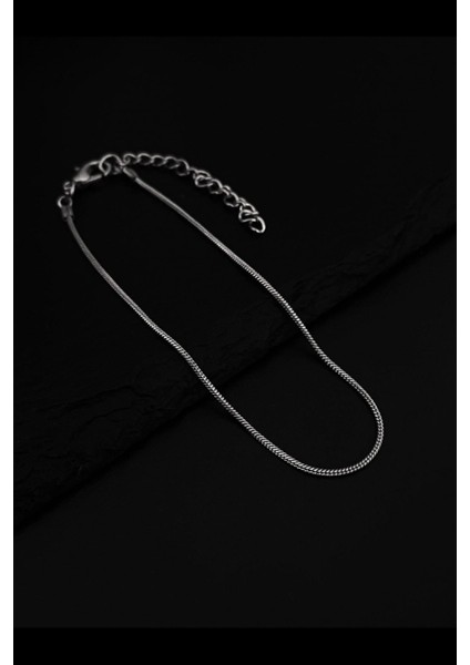 Unisex Gümüş Renk Tilki Yılan Zincir Bileklik