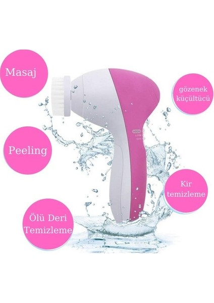 Pilli Yüz Cilt Temizleme Cihazı Siyah Nokta Peeling Fırça Seti Vücut Yüz Bakımı Masaj Aleti 5 In 1 fiyatları