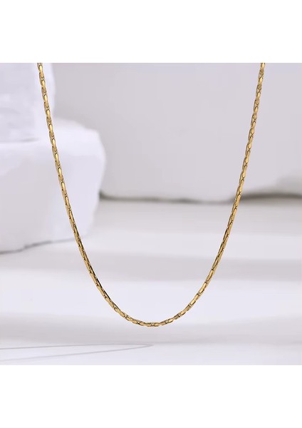 Çelik Halka Zincir Kolye Ince 60 cm