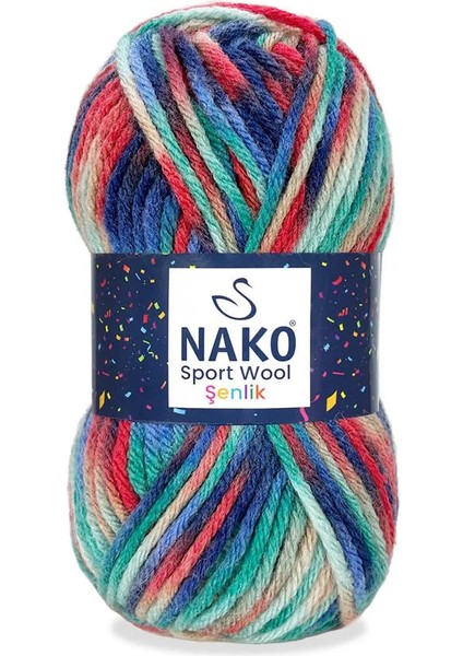 Sport Wool Şenlik 87734 El Örgü Ipliği 100GR 1 Adet