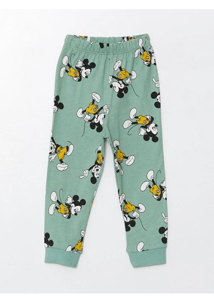 Baby Yeşil Bisiklet Yaka Uzun Kollu Baskılı Erkek Bebek Pijama Takımı indirimleri