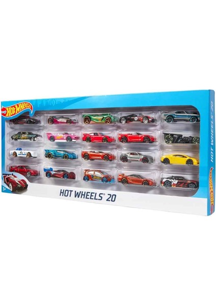 H7045 Hot Wheels 20'li Araba Seti-Karışık Asorti