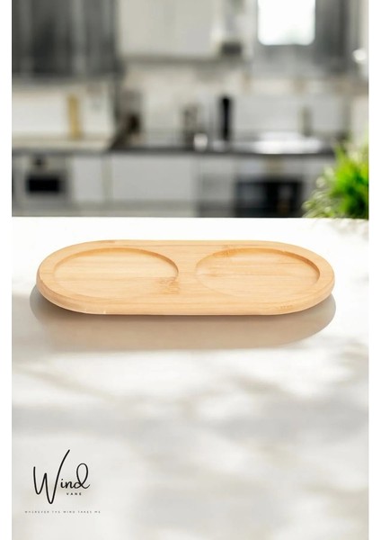 Cam Borosilikat Bambu Kapaklı Yağdanlık 1 Lt Ikili Set - Ahşap Stand Hediye