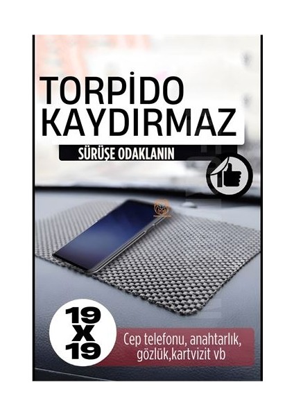 Araç Torpido Üzerine Kaydırmaz Ped