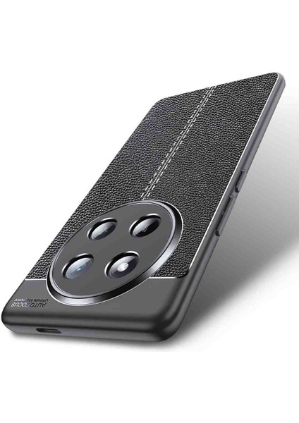 Honor Magic 7 Lite Kılıf Kamera Korumalı Orta Dikiş Deri Görünüm Silikon Kapak