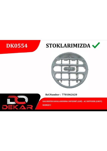 Kalorıfer Havalandırma Dıfızor Grı Kango I