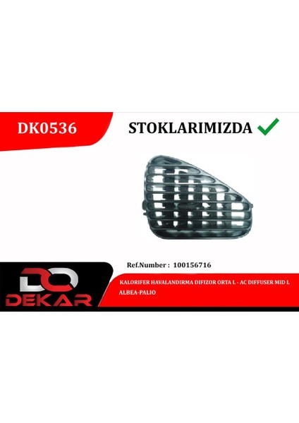 Kalorıfer Havalandırma Dıfızor Orta L Albea-Palıo