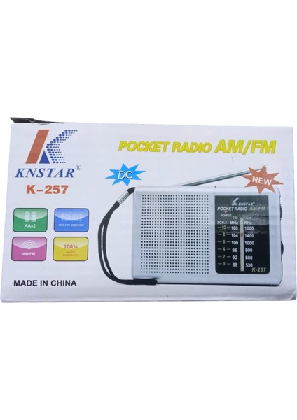 Mini Cep Radyo Fm Pille Çalışan Knstar K-257 fiyatları