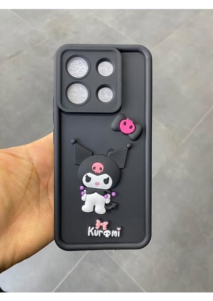 Xiaomi Redmi Note 8 Siyah Kuromi Figürlü Hamur Telefon Kılıfı