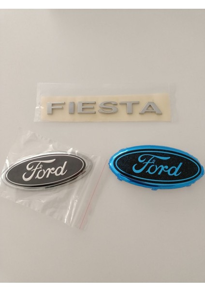 Fiesta Ön ve Arka Arma Amblemi Fiesta Bagaj Yazısı 3lü Set 2002 - 2008 Modeller Arası Uyumlu