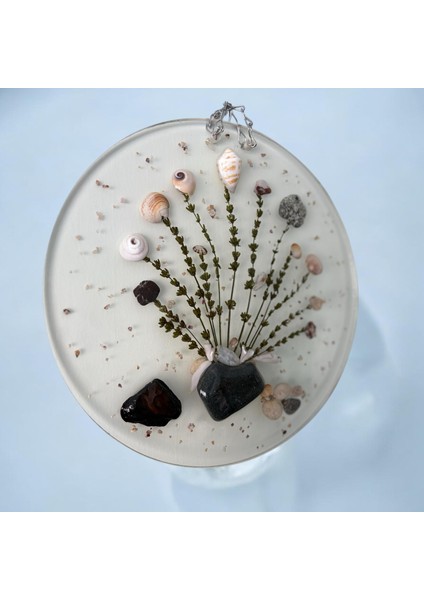 Epoksi Reçine Tablo - Deniz Taşları - Çapı: 30 cm fiyatları