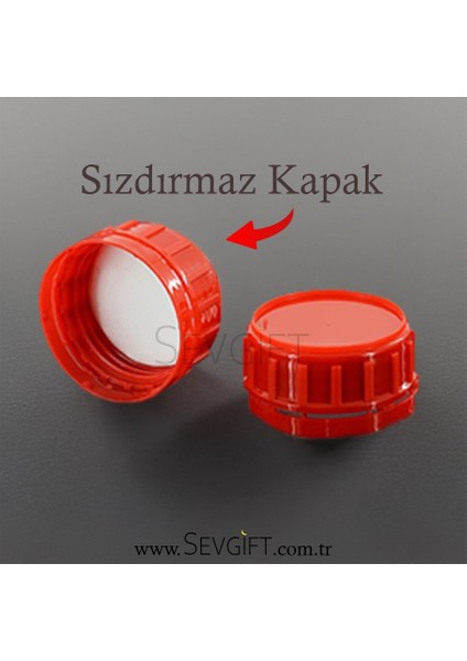 Plastik Kare Numune Saklama Şişesi 250 ml Kırmızı Kapaklı | Kimyasala Dayanıklı (100'LÜ Paket)