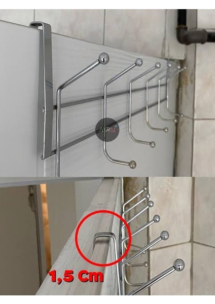 Krom Kapı Arkası Askısı