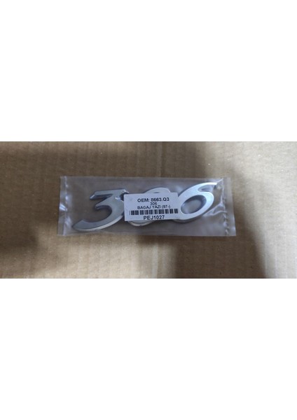 Peugeot 306 Bagaj Yazısı Pejo 306 Logosu Arması 3D