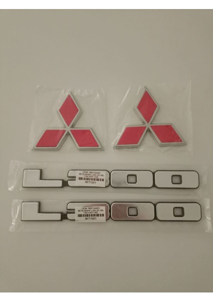 Mitsubishi L300 Yazı Mitsubishi L300 Ön ve Arka Arması Logo 4lü Set L300 Amblemi L300 Yazı