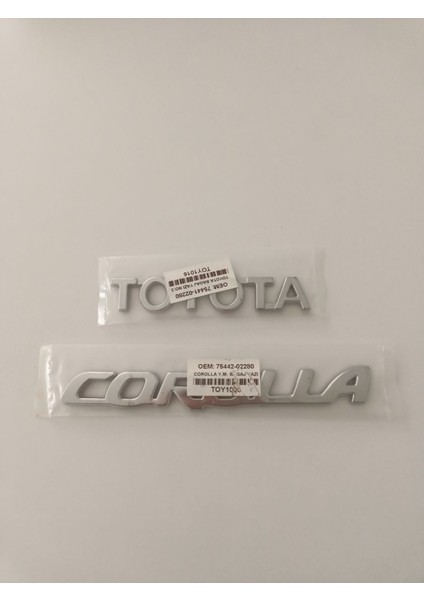 Toyota Corolla Bagaj Yazısı 2003-2017 Model Krom Nikelaj Kaplama Toyota Corolla Yazı