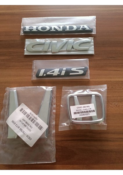 Honda Civic Ön Panjur Arma Arka Bagaj Arması Honda Civic Bagaj Yazısı 1.4is Bagaj Yazısı 1998 - 2000