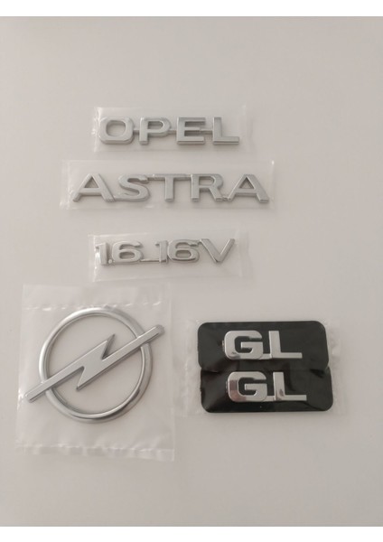 Opel Astra 1.6 16V Bagaj Yazısı Gl Kapı Yazısı Astra G Bagaj Arması 5li Set Opel Astra 1.616V Yazısı