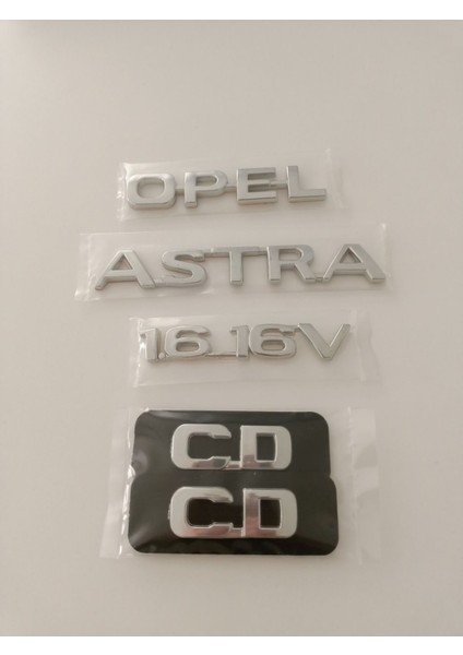 Opel Astra 1.6 16V Yazı CD Kapı Yazısı Astra G Yazı 4lü Set Krom Nikelaj Kaplama