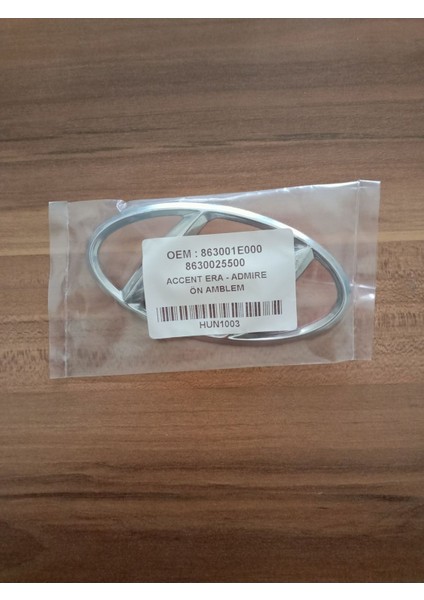 Hyundai Accent Era Ön Amblem Hyundai Accent Admira Ön Panjur Arması 110MM - 55MM