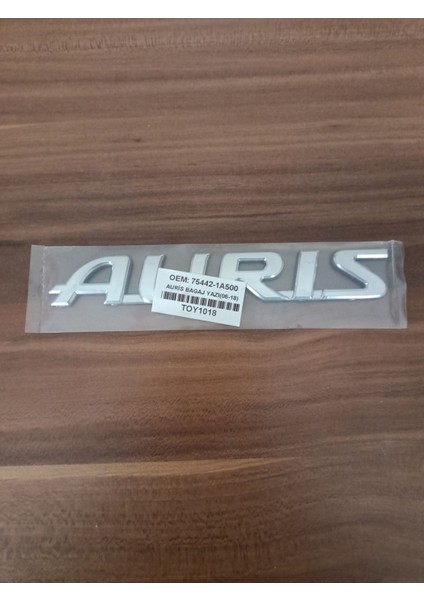 Auris Bagaj Yazısı 2006 - 2018 Modeller Arası Uyumludur