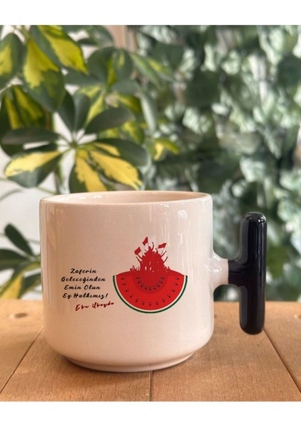 Filisin, Kudüs, Gazze Temalı Hediyelik Özel T Kupa Bardak (Filistin Karpuzlu Özel Tasarımlar)