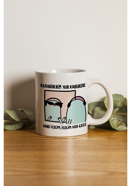 Porselen - Karabiberim Motto Kupa Bardak- Makinede Yıkanabilir 9056502