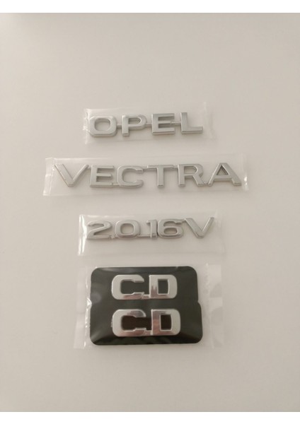 Opel Vectra 2.0 16V Yazı CD Kapı Yazısı Vectra B Yazı 4lü Set Krom Nikelaj Kaplama