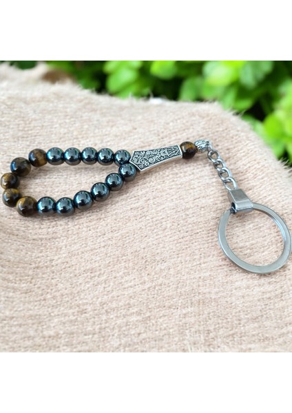 Kaplan Gözü Hematit Doğal Taş Bileklik - Doğal Taş Tesbih - Doğal Taş Anahtarlık - Hediye Setleri fırsatları