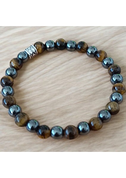 Doğal Taş Bileklik - Doğal Taş Tesbih 2 Adet Hematit Taşı Kaplan Gözü Taşı Seti 33 Lük Erkek Tesbih modelleri