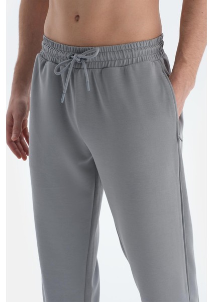 Gri Erkek Modal Karışımlı Pantolon