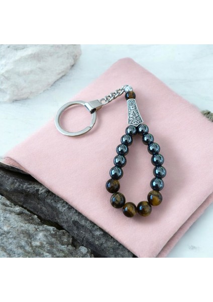 Doğal Taş Bileklik Kaplan Gözü Taşı Hematit Taşı Bileklik - Kaplan Gözü Taşı - Hematit Taşı Anahtarlık Doğal Taş modelleri