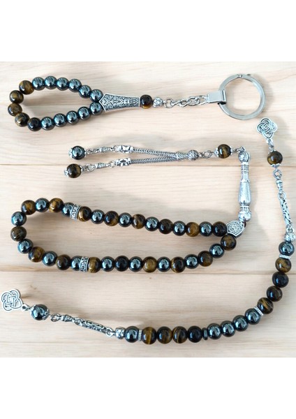Doğal Taş Tesbih - Doğal Taş Anahtarlık - Zaza Tesbih - Hematit Kaplan Gözü Taşı fiyatları