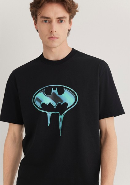 Batman Baskılı Siyah Tişört 0612566-900
