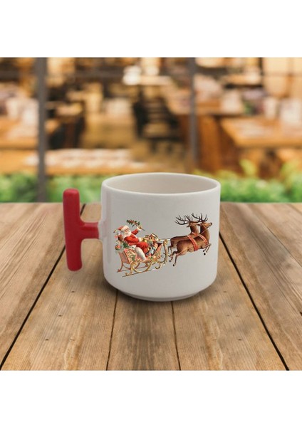 Yılbaşı Noel Temalı El Yapımı T Kupa