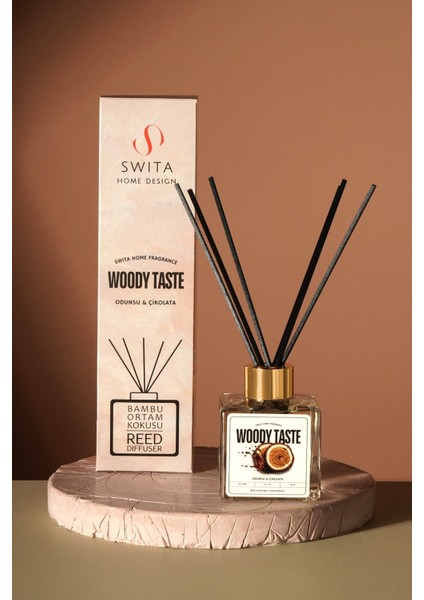 Home Premium Odunsu & Çikolata Çubuklu Oda Ortam Ofis Kokusu - 100 ml