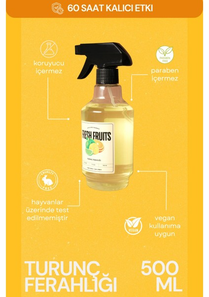 Home Premium Turunç Ferahlığı Sprey Oda Ortam Ofis Kokusu - 500 ml