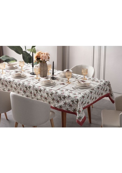 Home Kokina Premium Serisi Duck Keten Leke Tutmaz Salon Mutfak Yemek Odası Masa Örtüsü 155 x 250 cm indirimleri