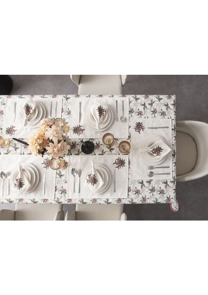 Home Kokina Serisi Salon Yemek Masası Takımı Duck Keten - Masa ÖRTÜSÜ,RUNNER,6AMERIKANSERVIS,6KUMAŞPEÇETE modelleri