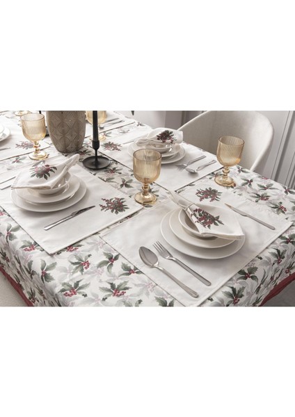 Home Kokina Serisi Salon Yemek Masası Takımı Duck Keten - Masa ÖRTÜSÜ,RUNNER,6AMERIKANSERVIS,6KUMAŞPEÇETE fırsatları