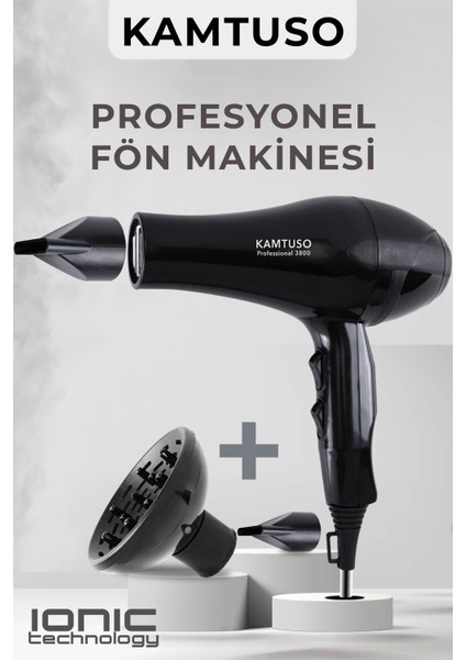Vigolu Iyonik Profesyonel Siyah Fön Makinesi Saç Kurutma Profesyonel Saç Kurutma Makinesi 2500WATT