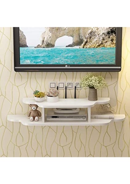 Wonder Tv Duvar Rafı Beyaz