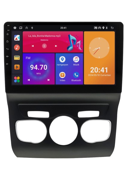 Citroen C4 Android Multimedya Sistemi (2011-2019) 8+128 GB