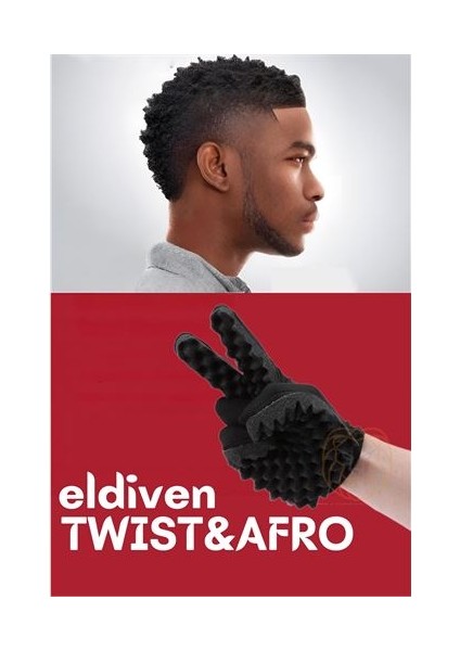 Afro Twist Süngerli Saç Eldiveni