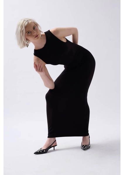 Halter Yaka Axi Günlük Elbise