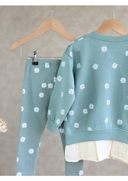 Kız Çocuk Sweatshirt ve Fitilli Taytlı Takım fiyatları