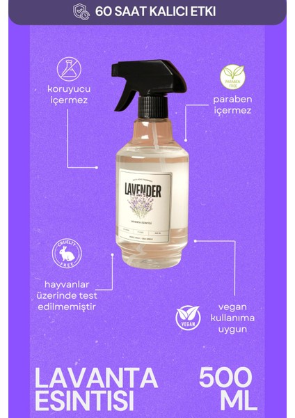 Home Premium Lavanta Sprey Oda Ortam Ofis Kokusu - 500 ml